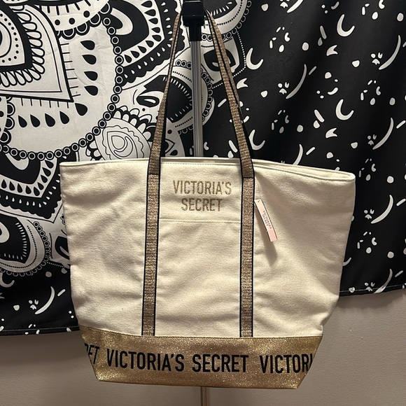 Victoria's Secret Canvas Tote Bag💛💛💛💛💛💛 - Picture 1 of 7